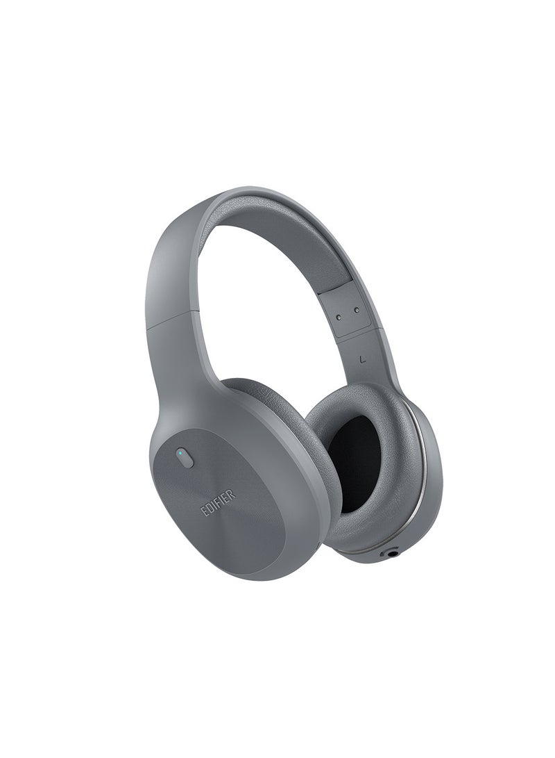 EDIFIER - Wireless On-Ear Headphones, 30H Battery, Powerful Bass, Built-In Microphone, Fast Charge Grey - Image 1