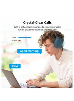 EDIFIER Wireless On-Ear Headphones, 30H Battery, Powerful Bass, Built-In Microphone, Fast Charge Grey  - Image 4