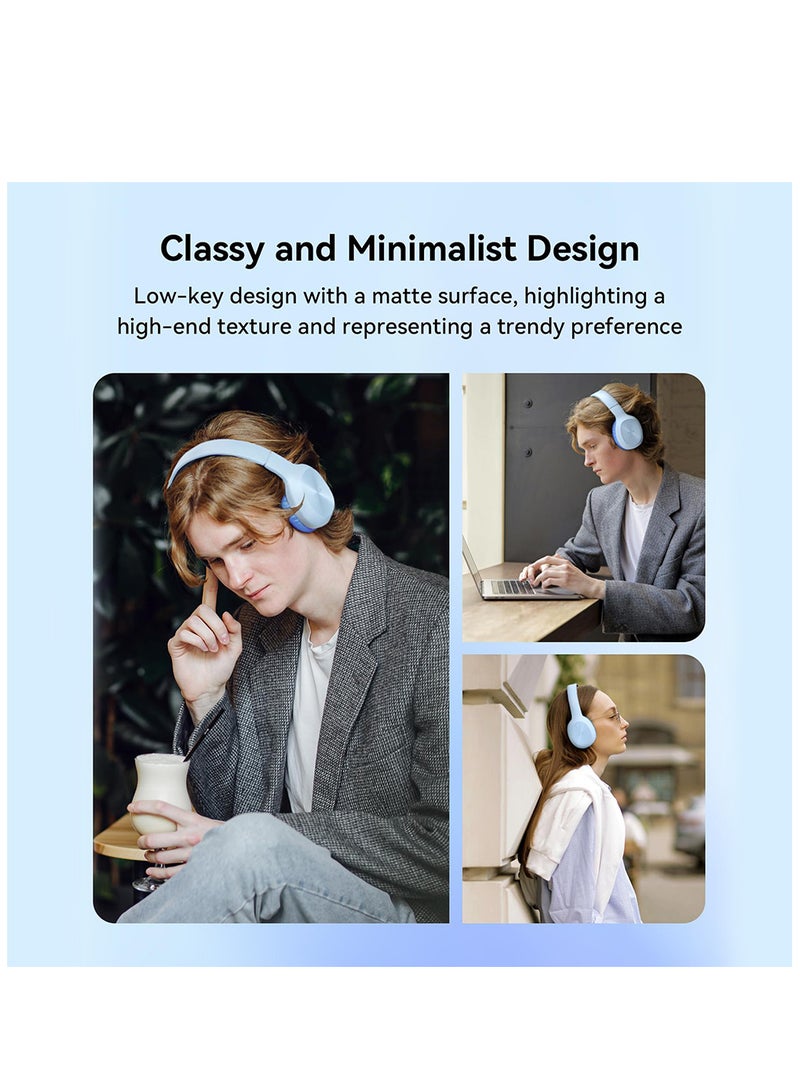 EDIFIER - Wireless On-Ear Headphones, 30H Battery, Minimalist design, Powerful Bass, Built-In Microphone, Fast Charge Blue - Image 1