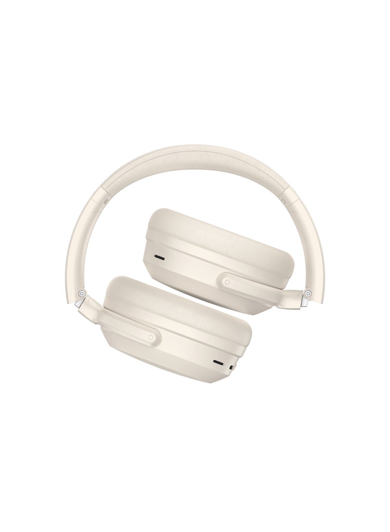 EDIFIER - Wireless Over-Ear Bluetooth Headphones – Hi-Res Sound, 40mm Dynamic Drivers, Titanium-Coated Diaphragm, 56H Battery Life, Adjustable Comfort Fit, Ultra-Low Latency Game Mode, Wired & Wireless Use Ivory - Image 1