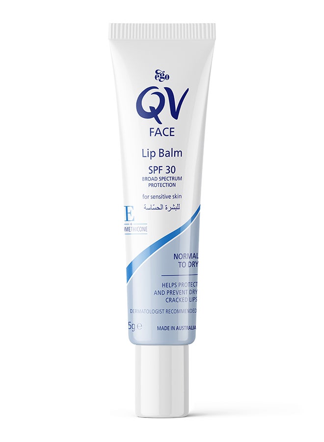 كيو في Face Lip Balm Spf 30 Broad Spectrum For Sensitive Skin 15grams - Image 1