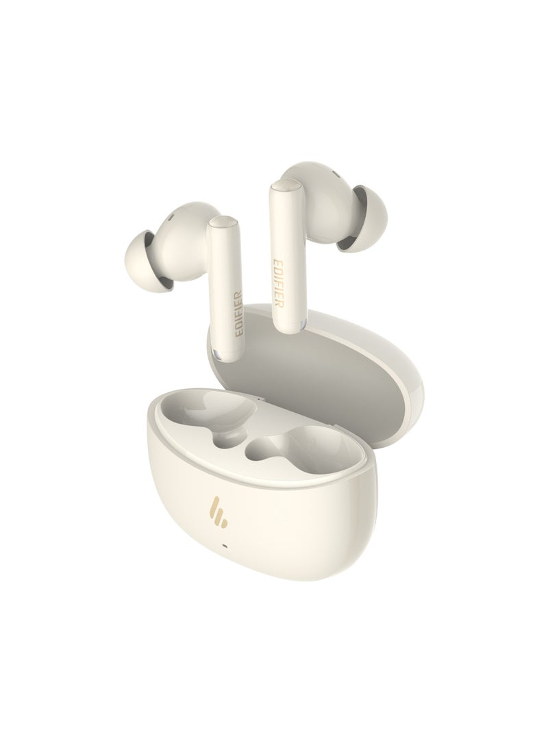 EDIFIER - X5 Pro Active Noise Cancelling Bluetooth Earbuds – 31H Playtime, AI-Enhanced Calls, Fast Charge, IP55 Waterproof, Powerful Bass, Low Latency Mode - Pro Ivory - Image 1
