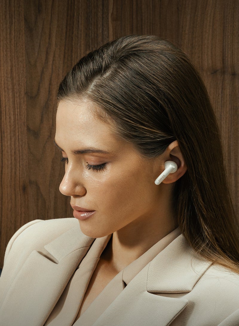 EDIFIER - X5 Pro Active Noise Cancelling Bluetooth Earbuds – 31H Playtime, AI-Enhanced Calls, Fast Charge, IP55 Waterproof, Powerful Bass, Low Latency Mode - Pro Ivory - Image 1