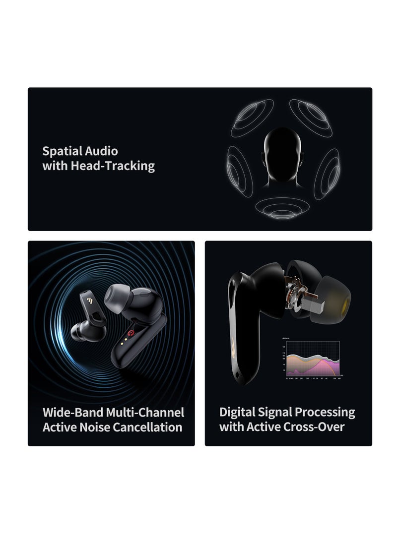 EDIFIER - Active Noise Cancelling Bluetooth Earbuds – Spatial Audio, Hi-Res Sound, 22H Playtime, IP54 Water-Resistant, 8 Mics for Clear Calls, Bluetooth 5.3, Fast Charging Black - Image 1
