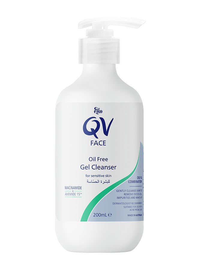 كيو في Face Oil Free Gel Cleanser For Sensitive Skin 200ml  - Image 1