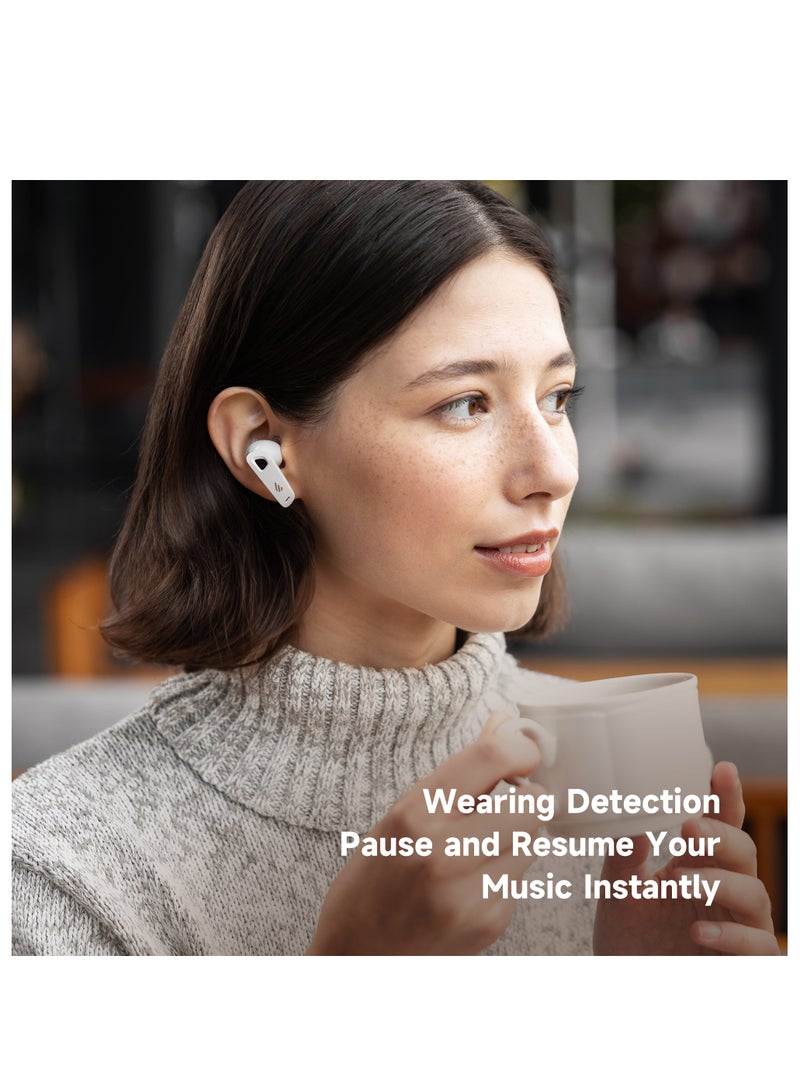 EDIFIER - Active Noise Cancelling Bluetooth Earbuds – Spatial Audio, Hi-Res Sound, 22H Playtime, IP54 Water-Resistant, 8 Mics for Clear Calls, Bluetooth 5.3, Fast Charging Ivory - Image 1