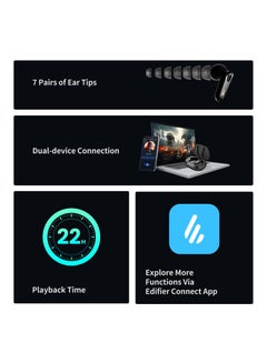 EDIFIER Active Noise Cancelling Bluetooth Earbuds – Spatial Audio, Hi-Res Sound, 22H Playtime, IP54 Water-Resistant, 8 Mics for Clear Calls, Bluetooth 5.3, Fast Charging Ivory  - Image 5