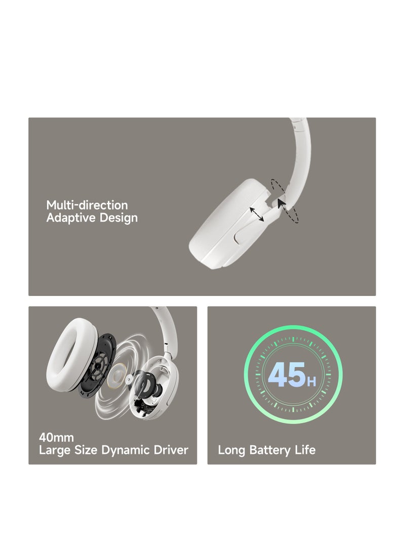 EDIFIER Wireless Over-Ear Bluetooth Headphones – Bluetooth 5.4, Foldable & Lightweight, 45H Battery Life, 40mm Drivers, Low Latency Black  - Image 4