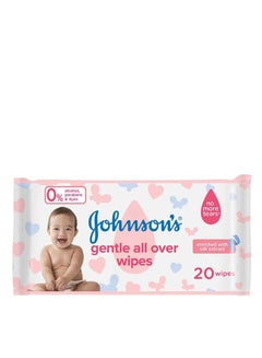 Johnson's Gentle All Over Baby 20 Wipes  - Image 2