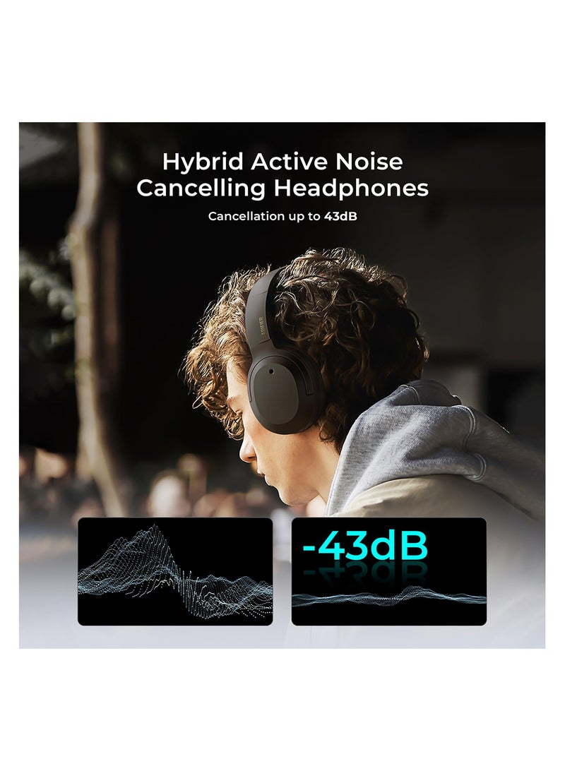 EDIFIER Hybrid Active Noise Cancelling Headphones - LDAC Codec - Hi-Res Audio Wireless & Wired - Fast Charge - 49H Playtime - Over Ear Bluetooth V5.2 Headphones Black  - Image 5