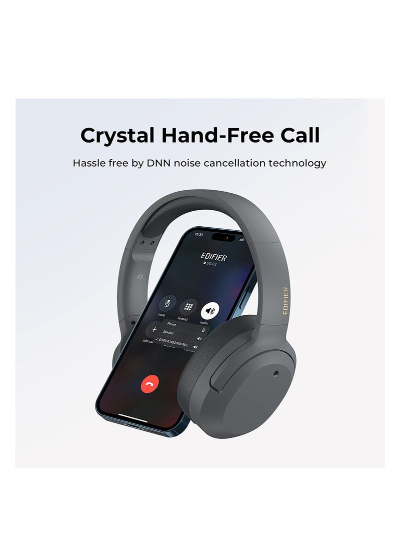 EDIFIER Hybrid Active Noise Cancelling Headphones - LDAC Codec - Hi-Res Audio Wireless & Wired - Fast Charge - 49H Playtime - Over Ear Bluetooth V5.2 Headphones Grey - Image 2