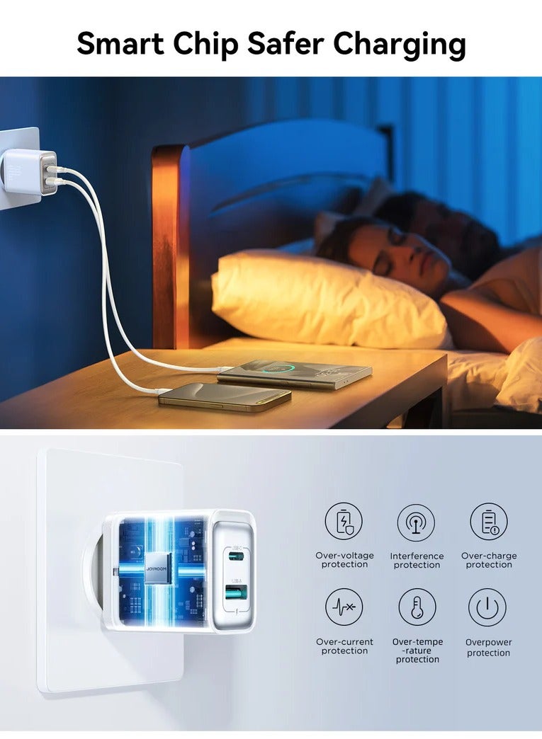 JOYROOM - JR-TCF15 30W Dual-Port (A+C) Charger White - Image 1