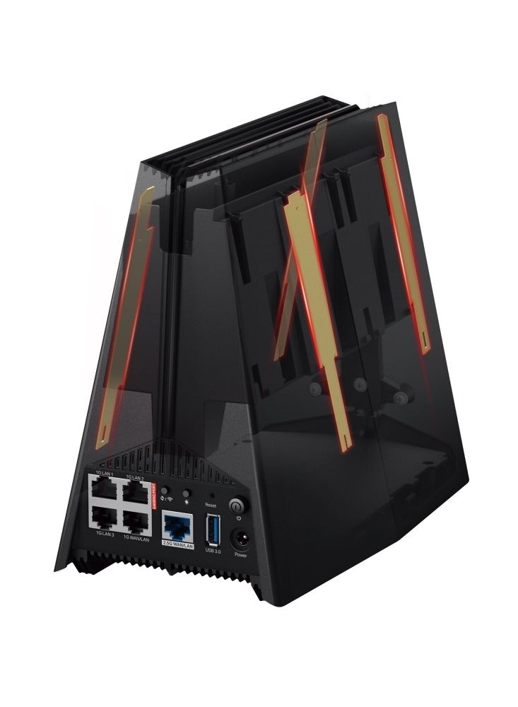 TP-LINK - AXE5400 Tri-Band Wi-Fi 6E Gaming Router, up 5.4Gbps, 2.5G Port, 6 GHz Band, Game Acceleration, HomeShield Security, Gaming & Streaming, Smart Home, EasyMesh Compatibility (Archer GXE75) Black - Image 1