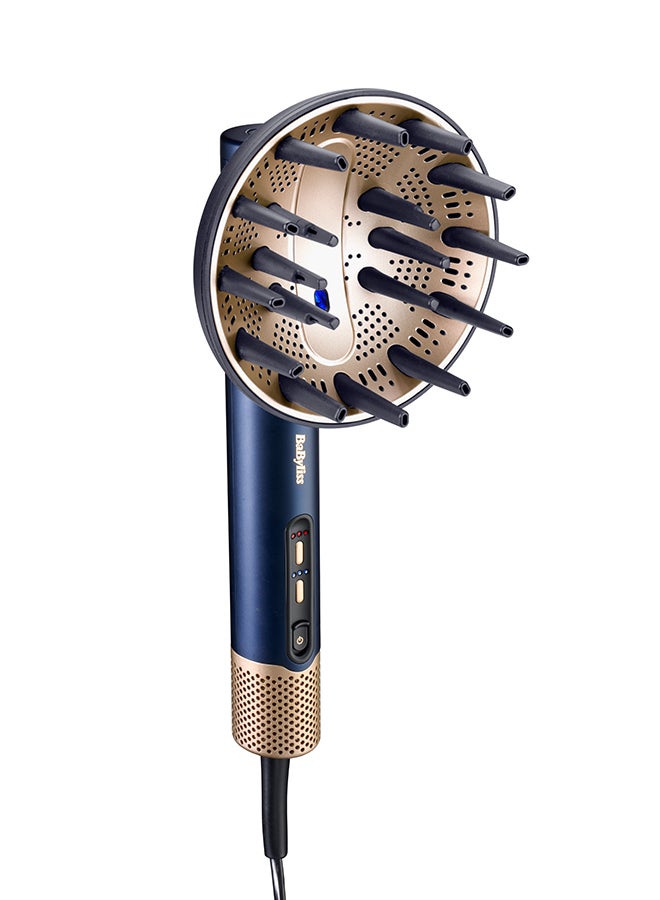 babyliss - Air Wand Diffuser   Curl and Volume Enhancing Attachment for Air Wand Styler, Ideal for Defining Curls, Waves, and Adding Volume for Smooth, Frizz-Free Styles – (6550-DIF) Blue - Image 1