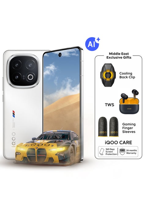 13 Dual SIM Legend White 16GB RAM 512GB 5G with Gifts iQOO Gaming Sleeves, Phone Cooler, TWS, 24 Months Warranty and 365 Days Screen Protection – Middle East Version