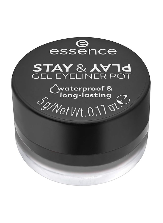 Essence Stay & Play Gel Eyeliner Pot 01 Black  - Image 2