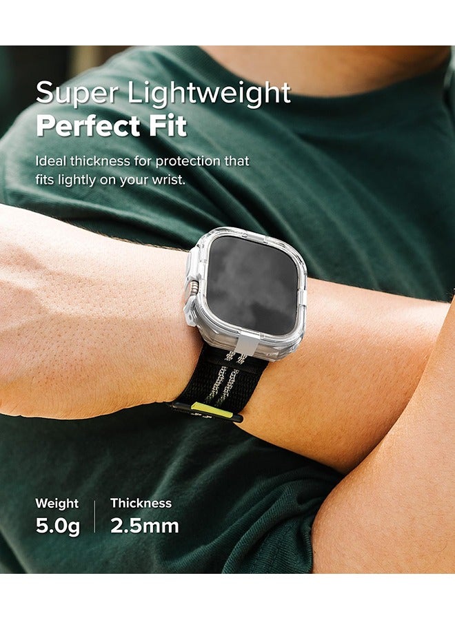 Ringke Fusion Bumper For Apple Watch Ultra 2 / 1 Case, Frame Protection Double Layered PC TPU Transparent Color Lightweight Cover for Watch Case- White  - Image 5