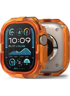 Ringke Fusion Bumper For Apple Watch Ultra 2 / 1 Case, Frame Protection Double Layered PC TPU Transparent Color Lightweight Cover forWatch Case- Neon Orange  - Image 1
