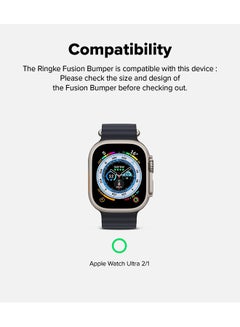Ringke Fusion Bumper For Apple Watch Ultra 2 / 1 Case, Frame Protection Double Layered PC TPU Transparent Color Lightweight Cover forWatch Case- Neon Orange  - Image 2