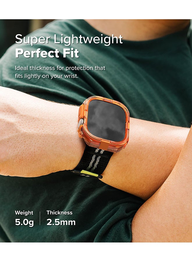 Ringke - Fusion Bumper For Apple Watch Ultra 2 / 1 Case, Frame Protection Double Layered PC TPU Transparent Color Lightweight Cover forWatch Case- Neon Orange - Image 1