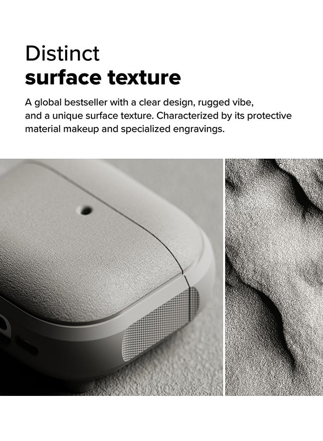 Ringke Onyx Magnetic for AirPods 4 Case, Firm Grip Shockproof Heavy Duty Durable Cover Compatible with Magsafe Charger for AirPods 4th Generation- Warm Gray  - Image 3