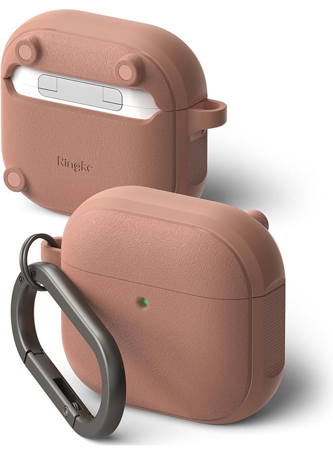 Ringke Onyx Magnetic for AirPods 4 Case, Firm Grip Shockproof Heavy Duty Durable Cover Compatible with Magsafe Charger for AirPods 4th Generation- Constant Coral - Image 1