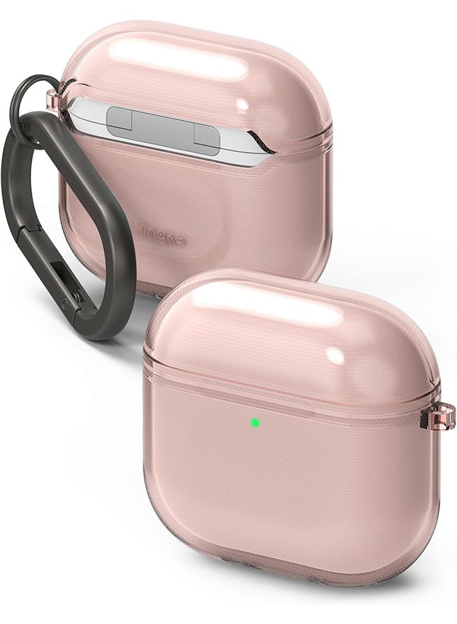 Ringke - Air Case for AirPods 4 Case, Sparkle Bling Minimalistic Sleek Lightweight Flexible Anti-Scratch TPU Cover for AirPods 4th Generation (2024)- Pink - Image 1