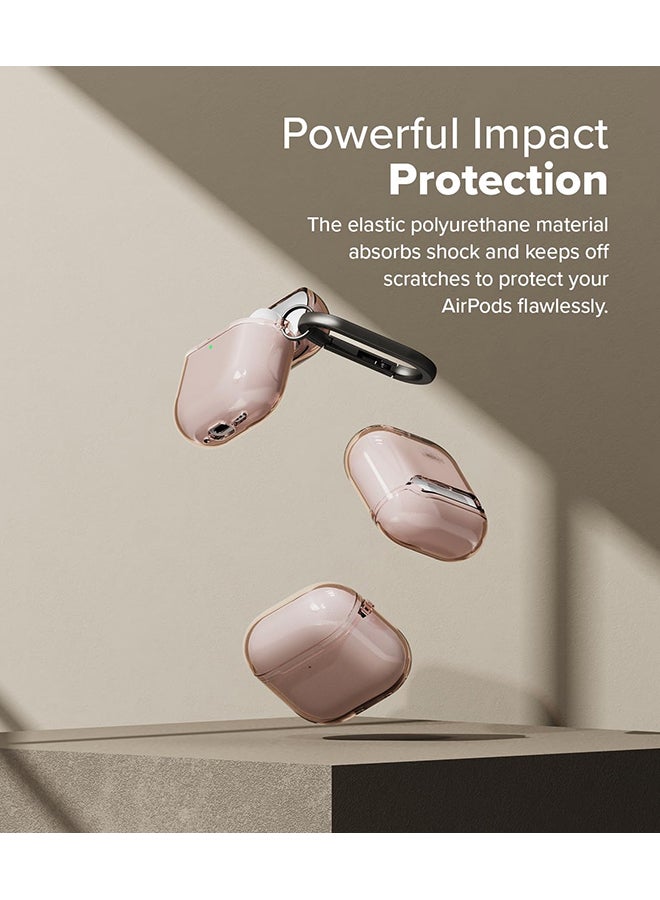 Ringke - Air Case for AirPods 4 Case, Sparkle Bling Minimalistic Sleek Lightweight Flexible Anti-Scratch TPU Cover for AirPods 4th Generation (2024)- Pink - Image 1