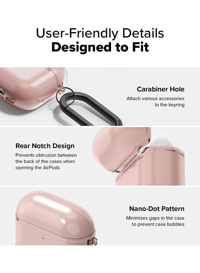 Ringke - Air Case for AirPods 4 Case, Sparkle Bling Minimalistic Sleek Lightweight Flexible Anti-Scratch TPU Cover for AirPods 4th Generation (2024)- Pink - Image 1
