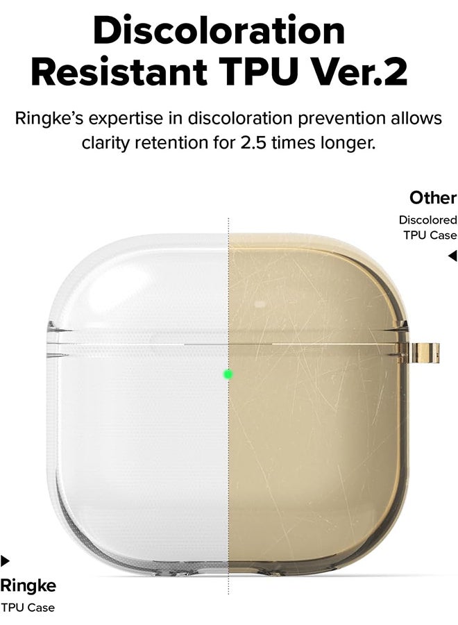 Ringke - Air Case for AirPods 4 Case, Sparkle Bling Minimalistic Sleek Lightweight Flexible Anti-Scratch TPU Cover for AirPods 4th Generation (2024)- Pink - Image 1