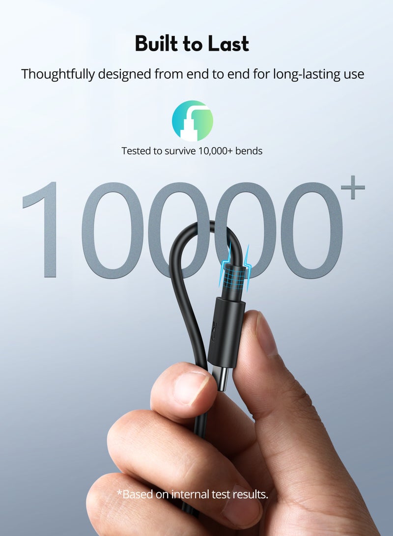 راف باور كابل Type-C إلى Type-C 2 في 1 حزمة 1م و 2م 60 واط - - Image 4