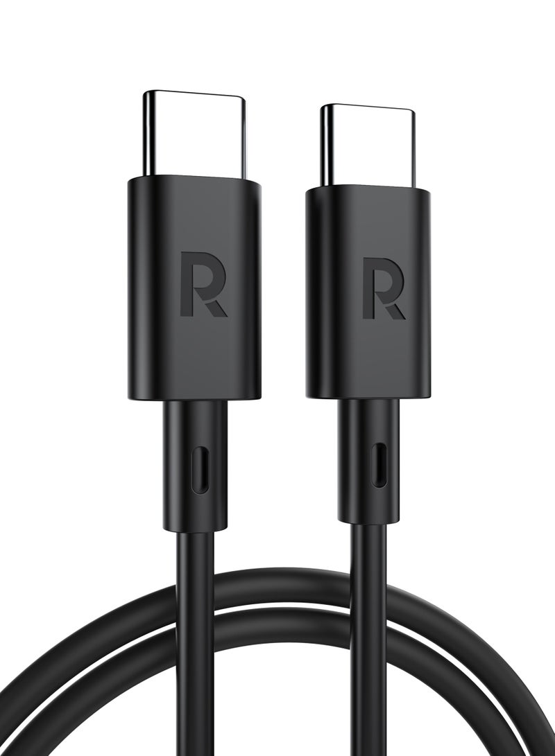 راف باور كابل RAVPower من نوع C إلى نوع C بطول 30 سم - أسود - Image 1