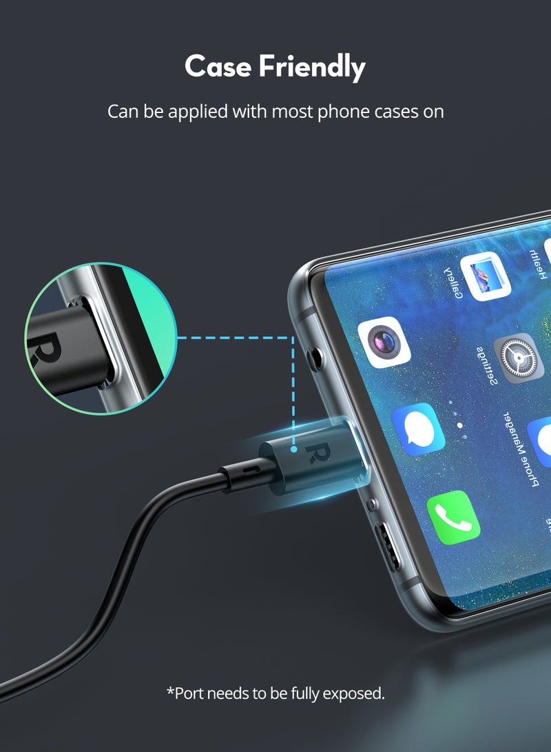 راف باور كابل RAVPower من نوع C إلى نوع C بطول 30 سم - أسود - Image 5