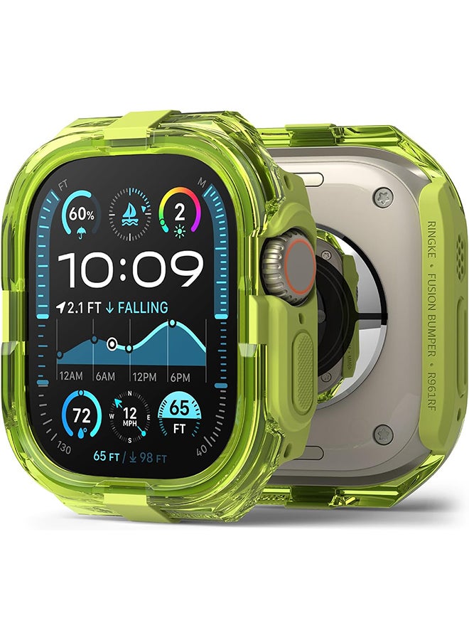 Fusion Bumper For Apple Watch Ultra 2 / 1 Case, Frame Protection Double Layered PC TPU Transparent Color Lightweight Cover for Watch Case- Neon Green - pnsku/N70131782V/45/_/1732795274/6a13d5ae-37d4-4a23-a3b0-4996d08b5a26