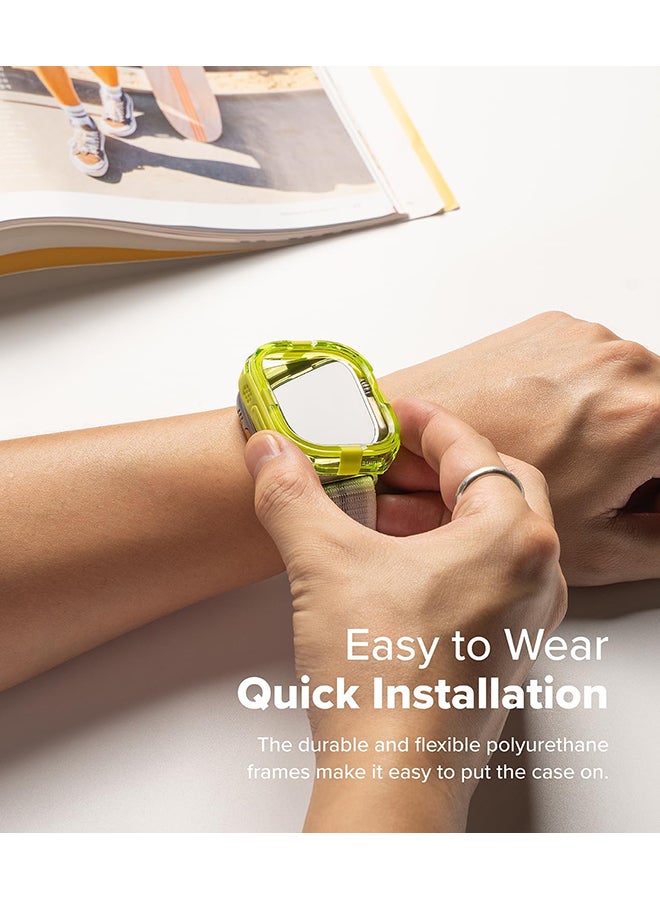 رينجك حماية فوسيون لساعة آبل ألترا 2 / 1، غلاف واقي مزدوج الطبقات من PC TPU شفاف وخفيف الوزن للساعة- - Image 4