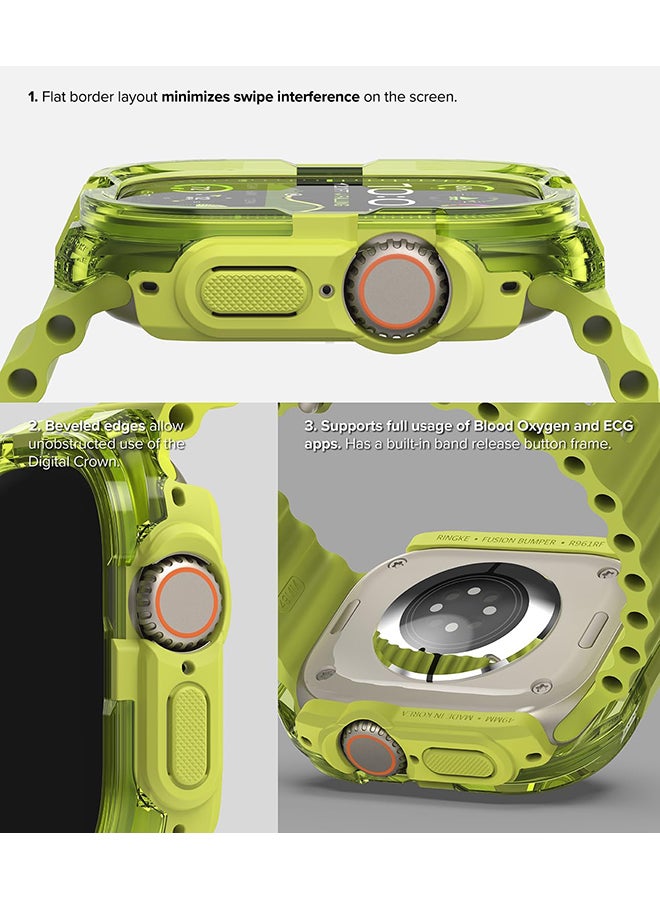 Fusion Bumper For Apple Watch Ultra 2 / 1 Case, Frame Protection Double Layered PC TPU Transparent Color Lightweight Cover for Watch Case- Neon Green - pnsku/N70131782V/45/_/1732795278/8e5ed0c0-ecf0-4587-809f-df251f629010