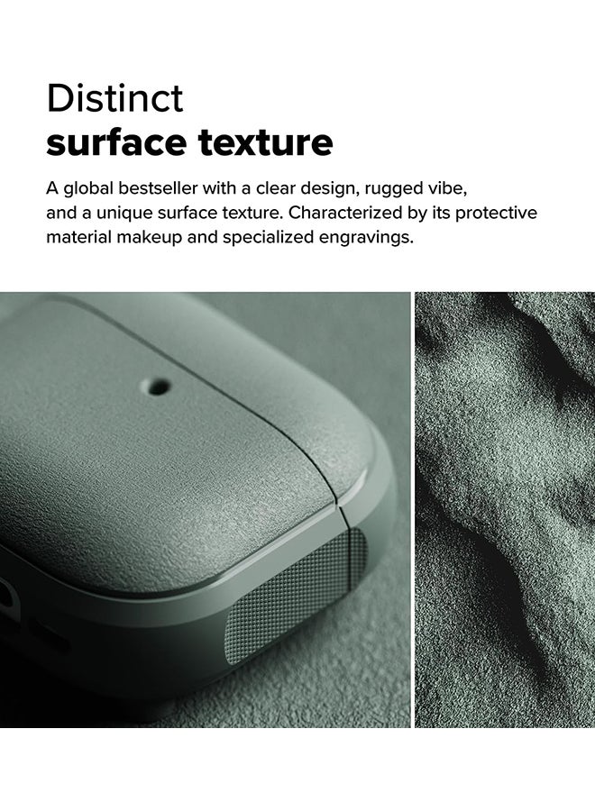 Ringke Onyx Magnetic for AirPods 4 Case, Firm Grip Shockproof Heavy Duty Durable Cover Compatible with Magsafe Charger for AirPods 4th Generation- Sage Green  - Image 3