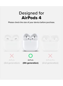 Ringke Air Case for AirPods 4 Case, Sparkle Bling Minimalistic Sleek Lightweight Flexible Anti-Scratch TPU Cover for AirPods 4th Generation (2024)- Clear  - Image 2