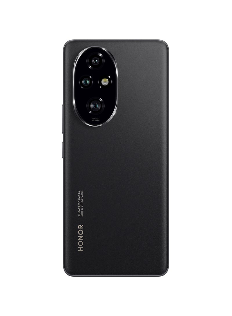 هونور - 200 Pro Black 5G Dual SIM 12GB RAM 512GB With Free TWS Open-Ear Earbuds + 12 Month Screen Protection - Middle East Version - Image 1