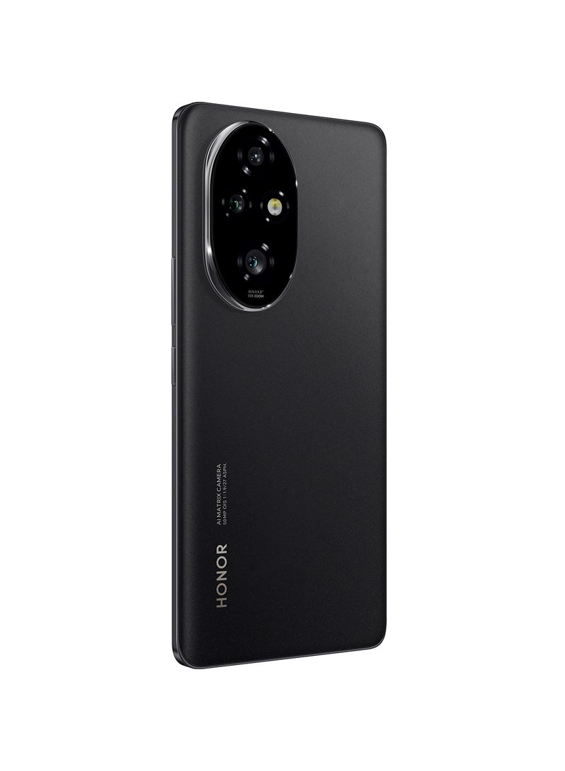 هونور - 200 Pro Black 5G Dual SIM 12GB RAM 512GB With Free TWS Open-Ear Earbuds + 12 Month Screen Protection - Middle East Version - Image 1