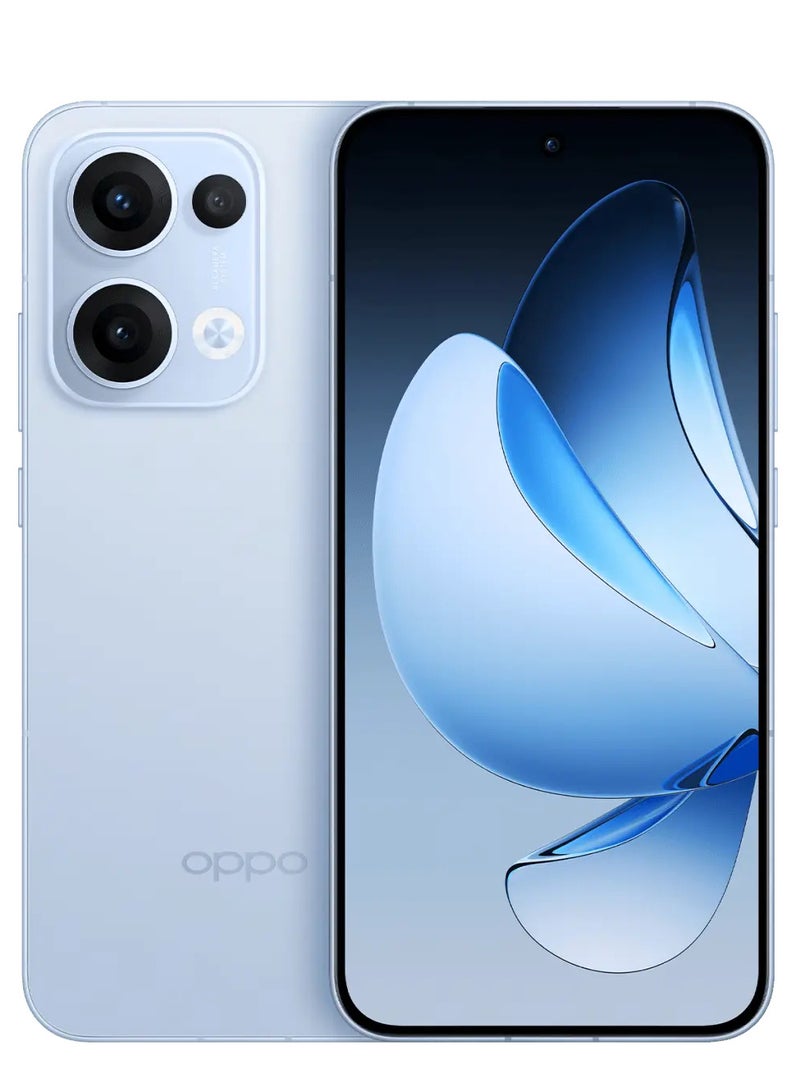 OPPO - Reno 13 Mobile 16GB+256GB Galaxy Blue features a 6.7-inch FHD+ AMOLED display with a 120Hz refresh rate, a 240Hz touch sampling rate, a 2,160Hz PWM dimming rate, Mediatek Dimensity 8350 chipset with Google play Chinese version - Image 1