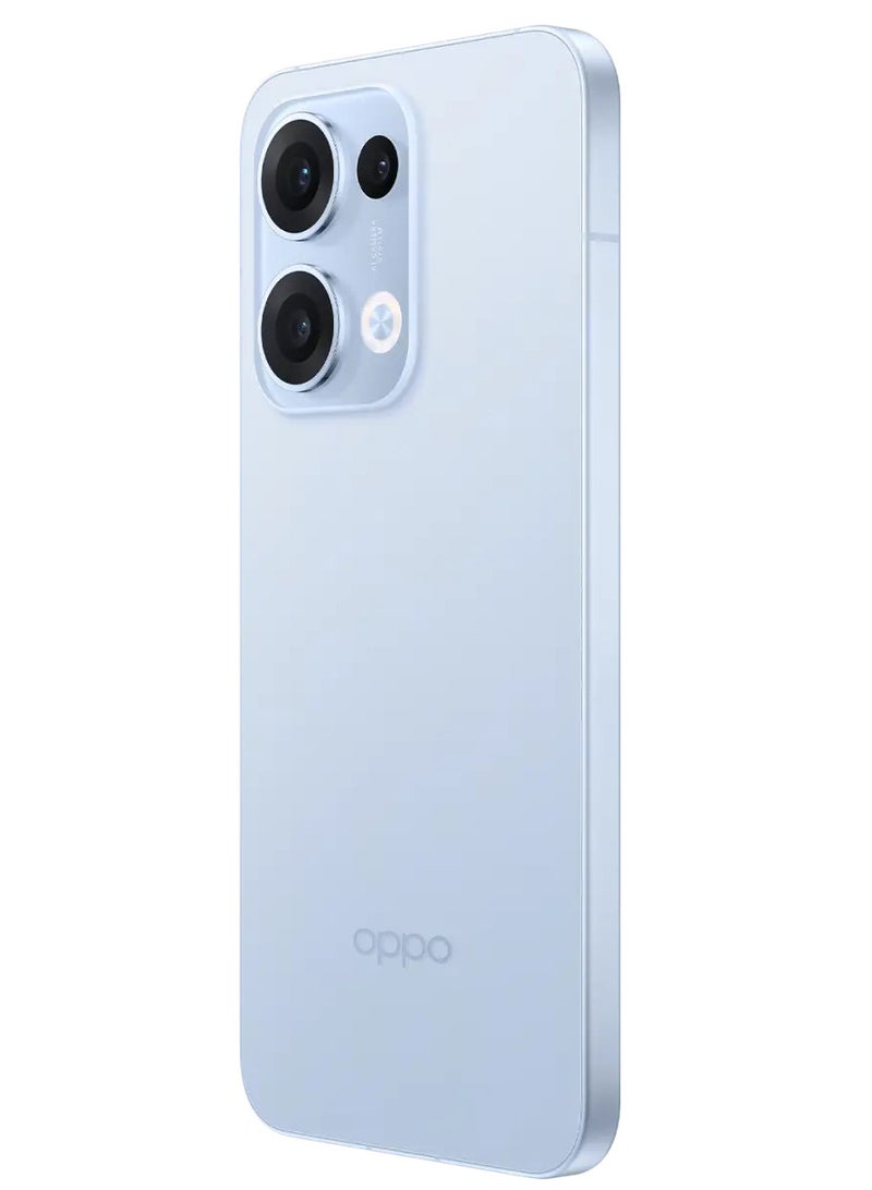 OPPO - Reno 13 Mobile 16GB+256GB Galaxy Blue features a 6.7-inch FHD+ AMOLED display with a 120Hz refresh rate, a 240Hz touch sampling rate, a 2,160Hz PWM dimming rate, Mediatek Dimensity 8350 chipset with Google play Chinese version - Image 1