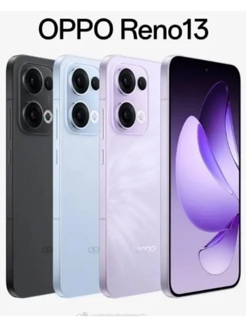 OPPO - Reno 13 Mobile 16GB+256GB Galaxy Blue features a 6.7-inch FHD+ AMOLED display with a 120Hz refresh rate, a 240Hz touch sampling rate, a 2,160Hz PWM dimming rate, Mediatek Dimensity 8350 chipset with Google play Chinese version - Image 1