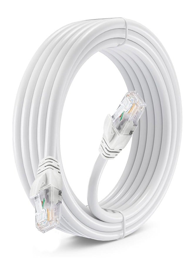 MARGOUN CAT 6 RJ45 ethernet Patch Internet Cable with Gold platted Connectors onductor 24 AWG Supports Upto 1000mbps Speed 3 Meters (10 feet) Length White  - Image 2