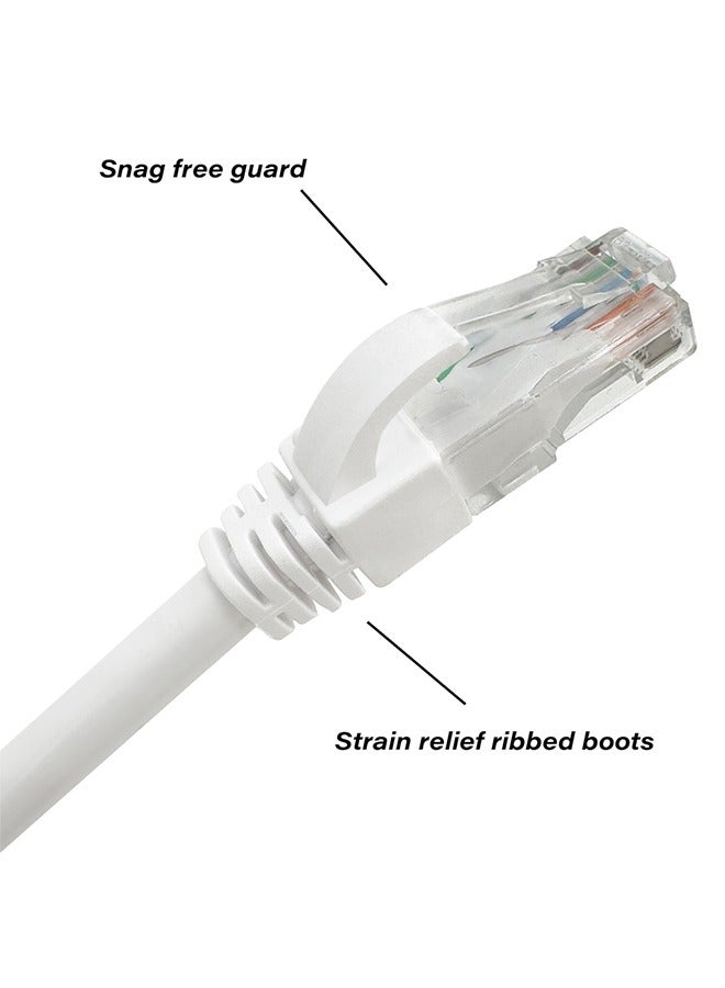 MARGOUN CAT 6 RJ45 ethernet Patch Internet Cable with Gold platted Connectors onductor 24 AWG Supports Upto 1000mbps Speed 3 Meters (10 feet) Length White  - Image 4