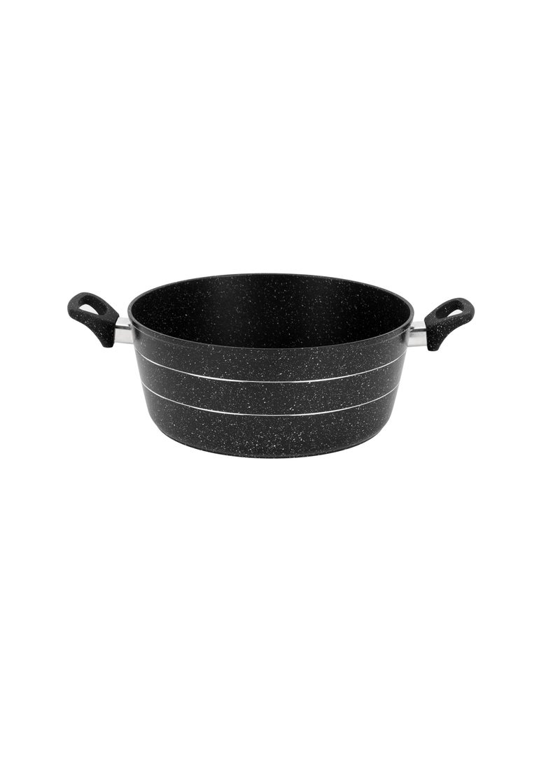 Royalford Royalford 28 cm Smart Granite Series Casserole- RF11867/ Forged Aluminium Cookware with Nonstick Granite Coating, Compatible with Induction, Hot Plate, Halogen, Ceramic, Gas Cooktops/ with Glass Lid and Soft Touch Handles, Perfect for Cooking Stews, Curries, Soups, Rice, Etc. Black 28 cm - Image 4