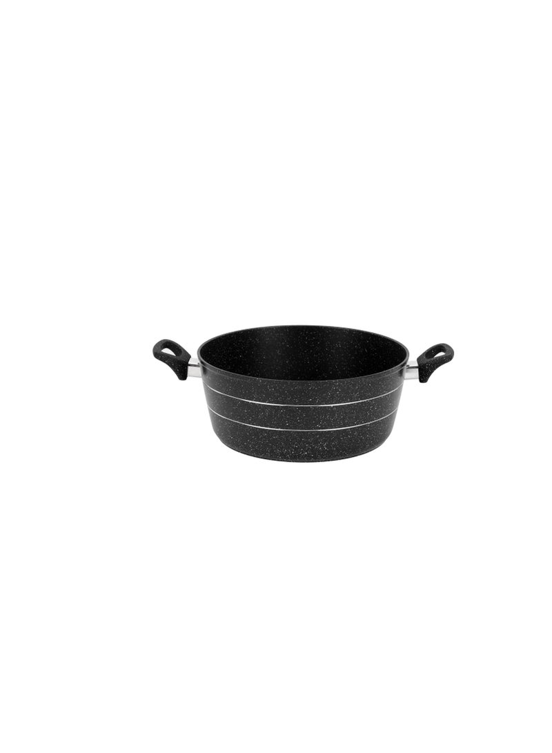 Royalford Royalford 30 cm Smart Granite Series Casserole- RF11868/ Forged Aluminium Cookware with Nonstick Granite Coating, Compatible with Induction, Hot Plate, Halogen, Ceramic, Gas Cooktops/ with Glass Lid and Soft Touch Handles, Perfect for Cooking Stews, Curries, Soups, Rice, Etc. Black 30 cm - Image 4