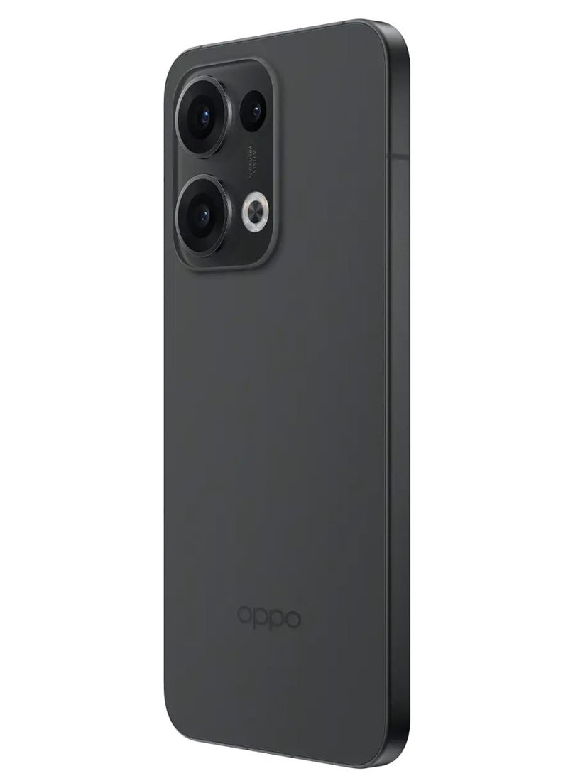 OPPO - Reno 13 Mobile 16GB+256GB Midnight Black features a 6.7-inch FHD+ AMOLED display with a 120Hz refresh rate, a 240Hz touch sampling rate, a 2,160Hz PWM dimming rate, Mediatek Dimensity 8350 chipset with Google play Chinese version - Image 1