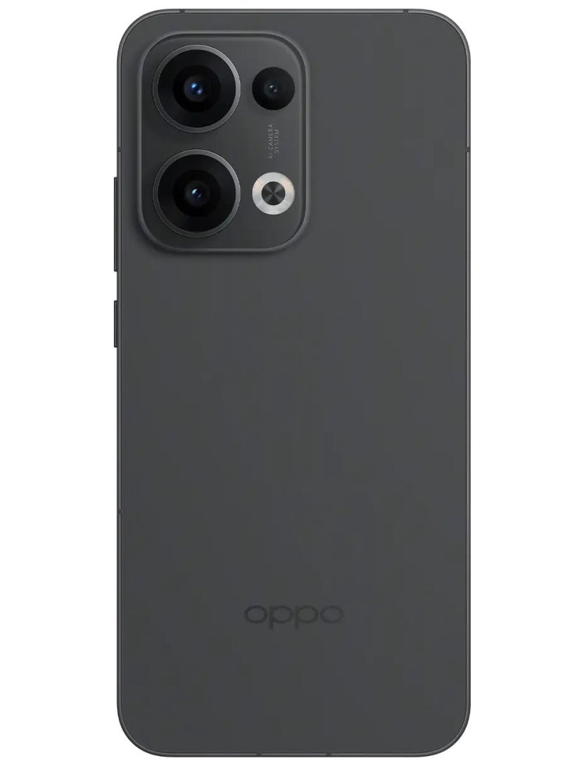 OPPO - Reno 13 Mobile 16GB+256GB Midnight Black features a 6.7-inch FHD+ AMOLED display with a 120Hz refresh rate, a 240Hz touch sampling rate, a 2,160Hz PWM dimming rate, Mediatek Dimensity 8350 chipset with Google play Chinese version - Image 1