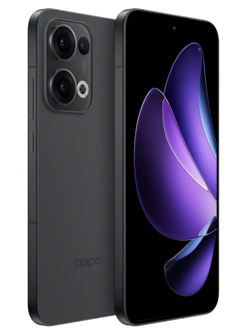 OPPO - Reno 13 Mobile 16GB+256GB Midnight Black features a 6.7-inch FHD+ AMOLED display with a 120Hz refresh rate, a 240Hz touch sampling rate, a 2,160Hz PWM dimming rate, Mediatek Dimensity 8350 chipset with Google play Chinese version - Image 1